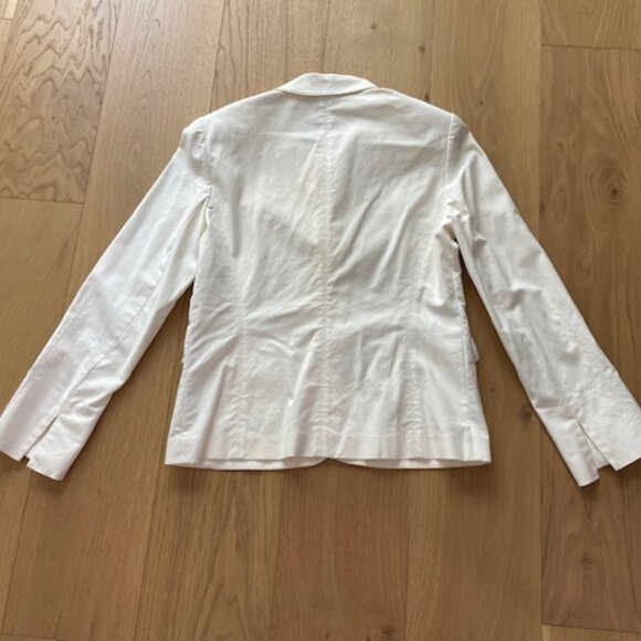 Lafayette 148 Cream Cotton Blend Blazer Size 8 - Picture 2 of 5